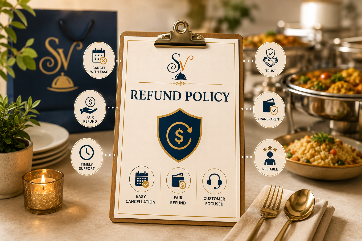SV Caterers Refund Policy